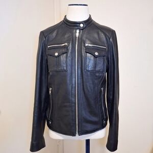 Mason & Cooper Black Lamb Leather Moto Jacket
